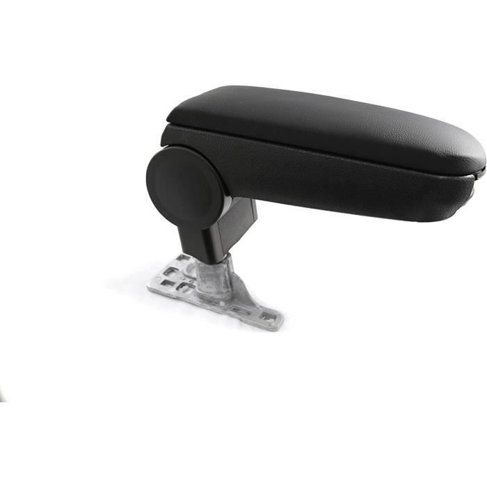 Accoudoir Central Coulissant Pour Voiture - Cuir Noir, Universel, Rangement, Neuf
