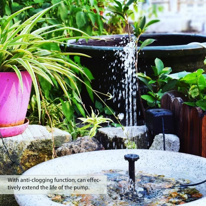 Exterieur Solaire Energie Flottante Fontaine D Eau Pompe A Eau Panneau Kit Decoration 10 V 5 W Rac Cdiscount Jardin