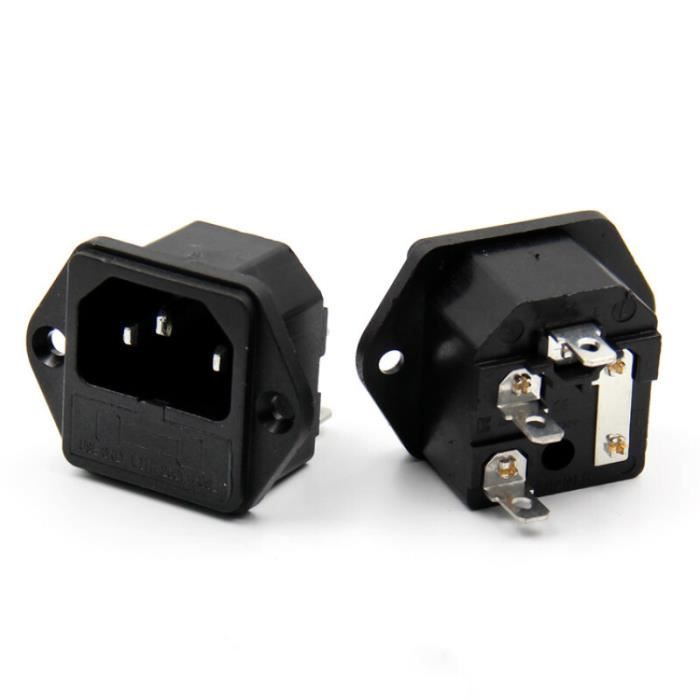 Module D'Entrée IEC320 C14 Avec Interrupteur Et Fusible - 10A 250V - Pour Imprimante 3D Et Autres