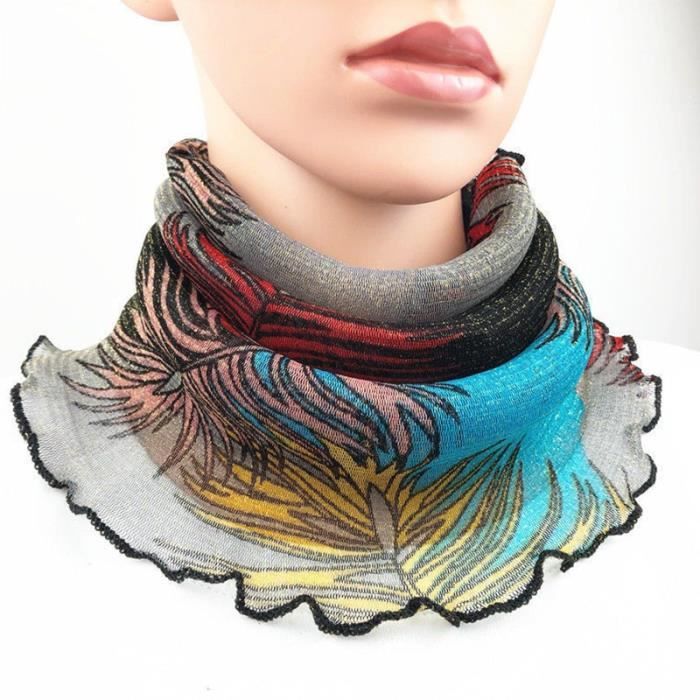 6 pièces femmes soie foulard bandana Protection Solaire Visage couverture en mousseline de soie cou