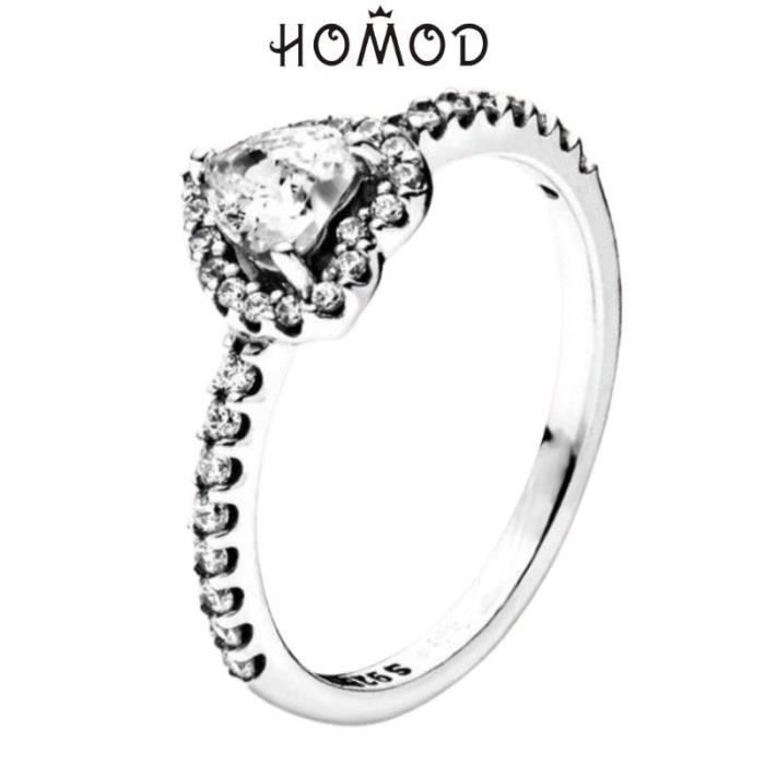 Couleur AJ1348 taille 7 Bague en zircone en forme de c ur bijoux