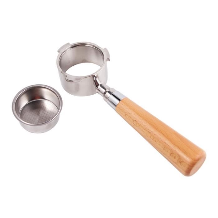 Panier filtrant réutilisable en acier inoxydable 51 mm pour machine à café semi-automatique Delonghi Tasse unique Er : Filtre Ba Panier porte-filtre Café