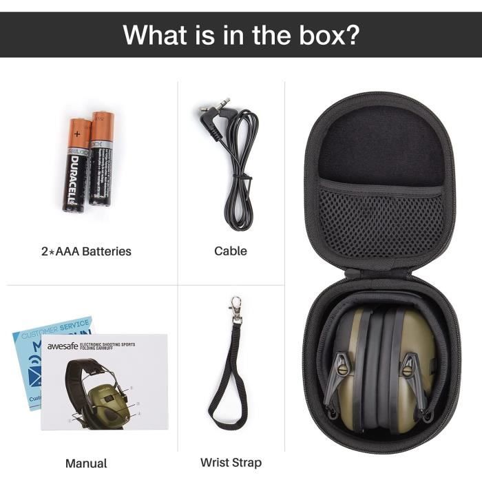 Gardtech Protège-Oreilles, Casque Antibruit Avec Radio FM MP3 Bluetooth