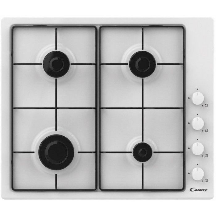 intégré, Gas Hob, émaillé, acier inoxydable, rotatif Candy CLG 64 SGX intégré gaz acier inoxydable – Plaque