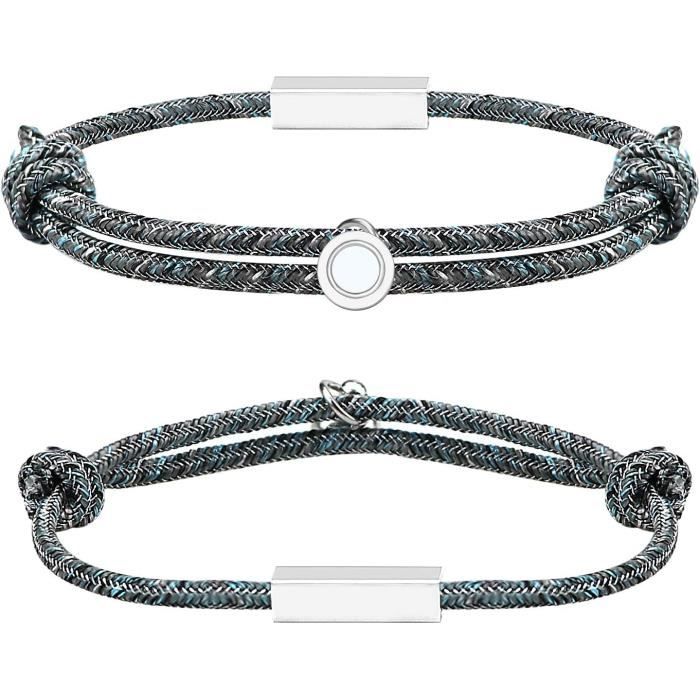 Bracelets Couple Magnétiques Soleil Lune – Attraction Mutuelle – Cadeau Amour Amitié Homme Femme