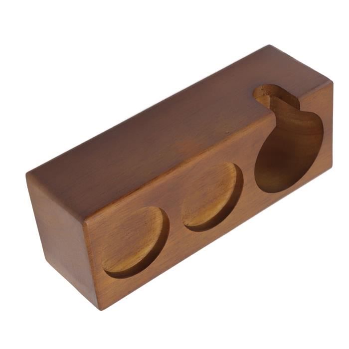 Zilimontt Station 3-en-1 Pour Tamper & Distributeur Café - Support En Bois De Noyer 58 Mm - Station De Dosage & Porte-Filtre Espresso