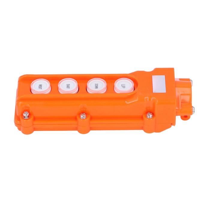 Télécommande Industrielle Sans Fil Pour Palan, Grue - Portée 100m, IP65, Boutons De Levage - Orange