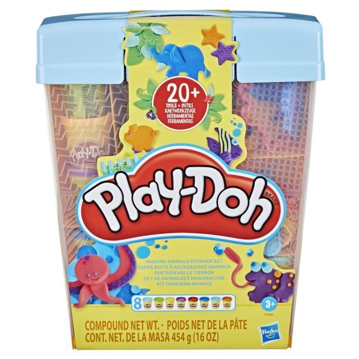 Play-Doh Super Boîte à accessoires Animaux, jouets et pâte à modeler pour enfants