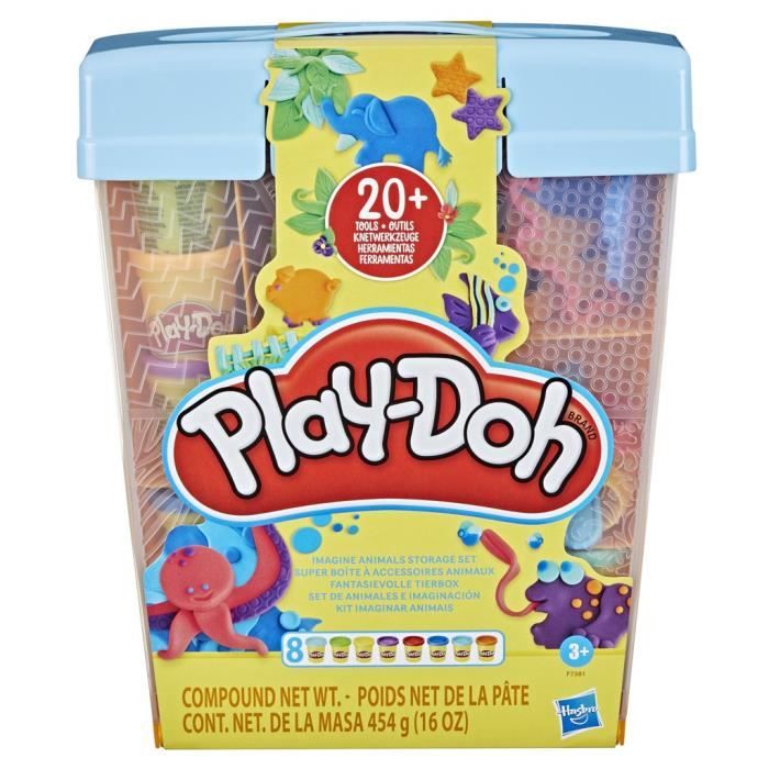 Play-Doh Super Boîte à accessoires Animaux jouets et pâte à modeler pour enfants