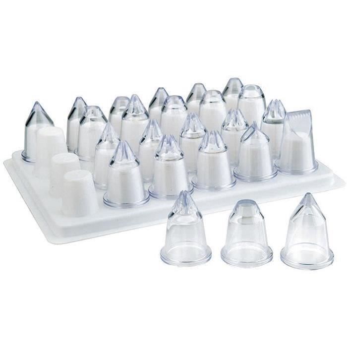 Set 24 douilles assorties acrylique