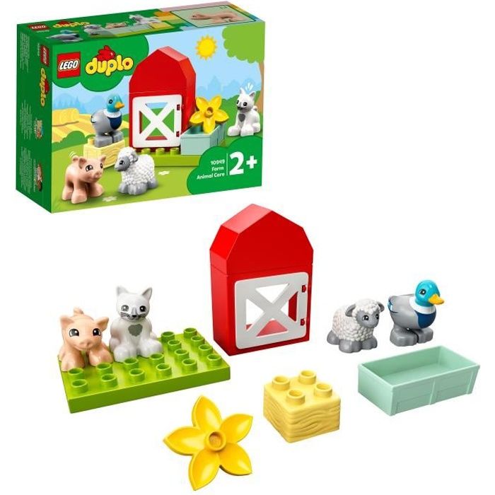 Jeu de construction LEGO® DUPLO® Town Les Animaux de la Ferme - Canard,  Cochon et Chat - Enfant 2 Ans et + - Cdiscount Jeux - Jouets