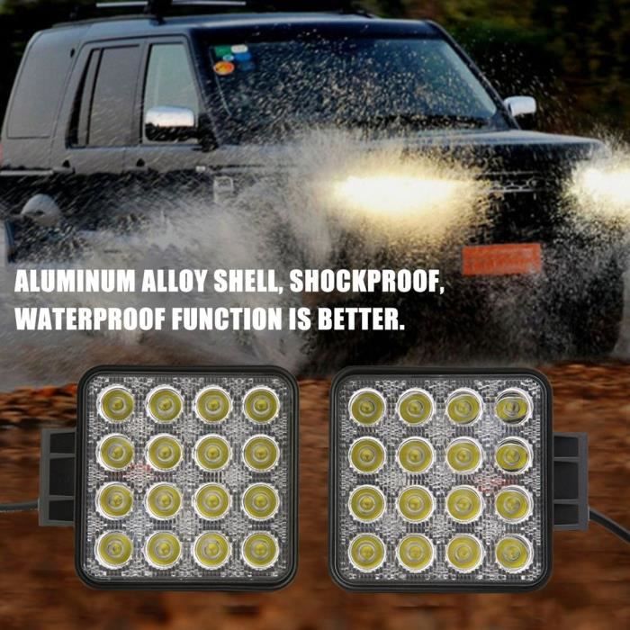 Rampe LED 10x48W Pour Phares De Travail - 12V/24V - Blanc Clair 6000K - Idéal Tracteur, Chantier