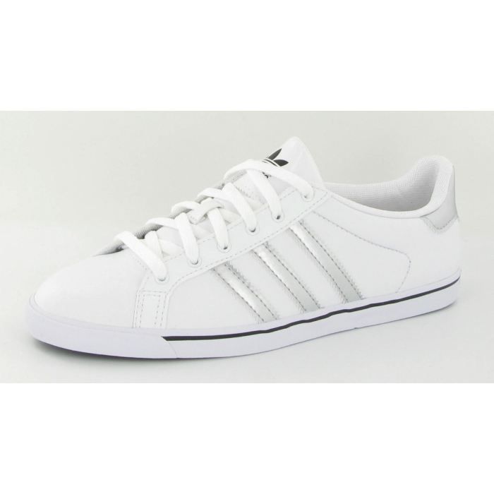 Chaussures Adidas Court Star Slim Blanc Blanc - Achat / Vente 