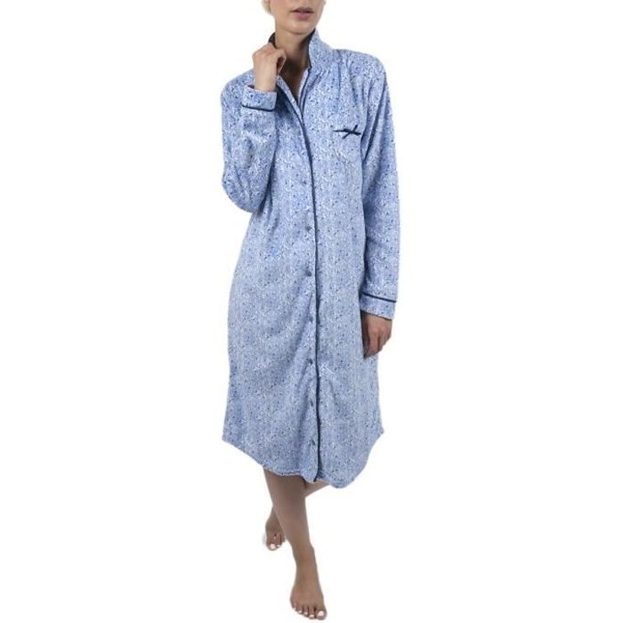 chemise de nuit entièrement boutonnée devant