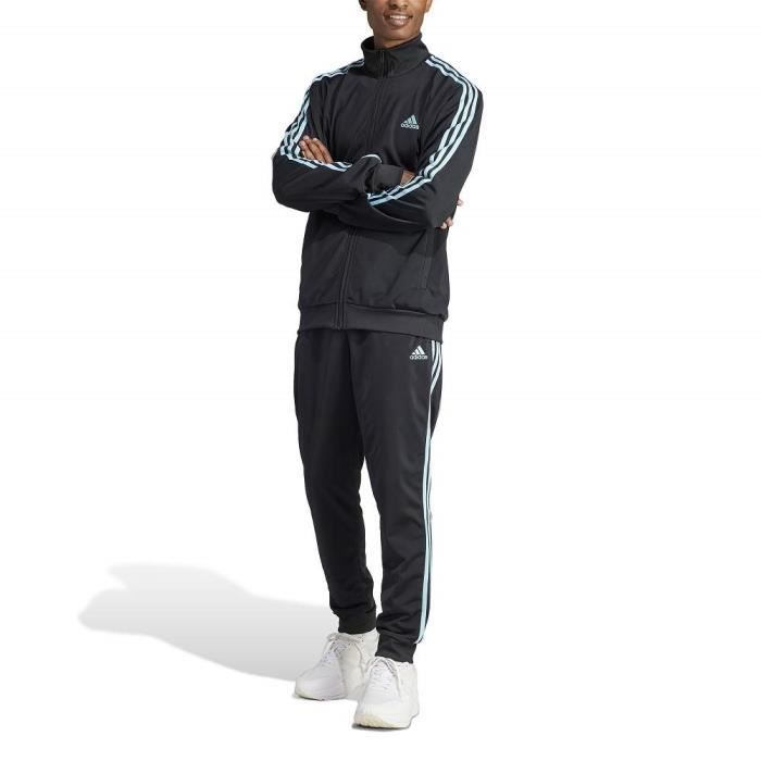 Ensemble de survêtement 3 stripes noir homme - Adidas