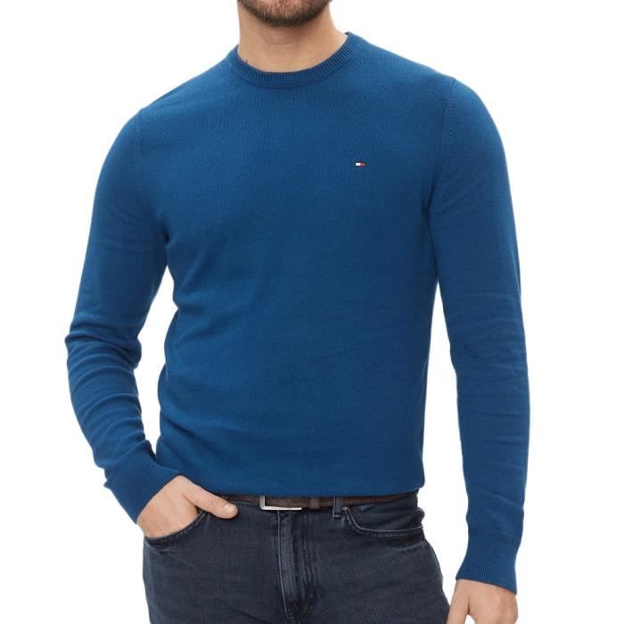 Pull Bleu Homme Tommy Hilfiger Pima Bleu Cdiscount Pret a Porter