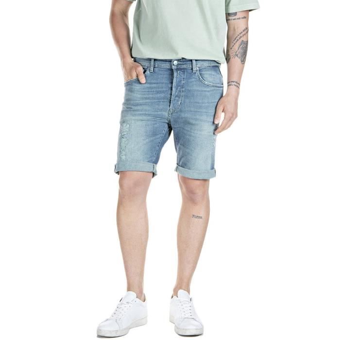 Replay RBJ.901 Short Earth Made Jean 04 V Oregon Green 30 Homme Cdiscount Pret a Porter