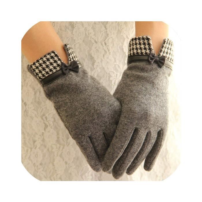 Femmes 100% coton gants écran tactile taille unique élégant chaud hiver polaire doublé 