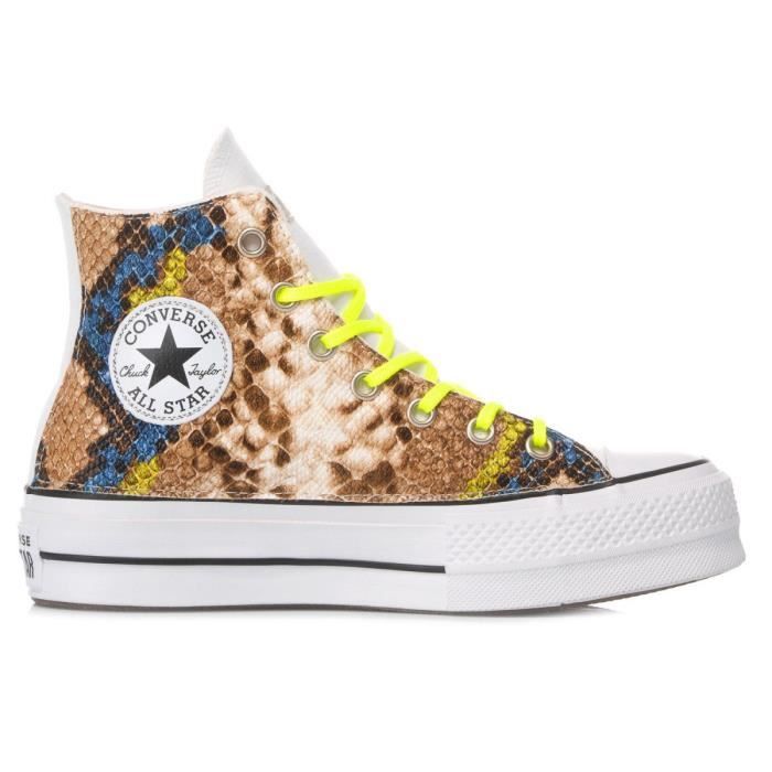 converse multicolore femme