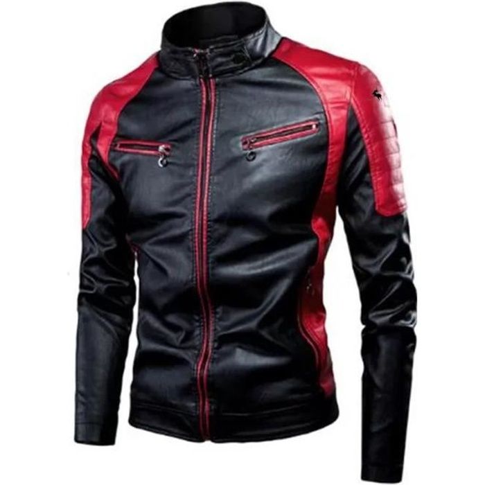 Blouson cuir cheap homme cdiscount
