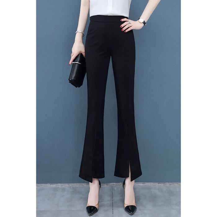 Pantalon taille haute on sale bas large
