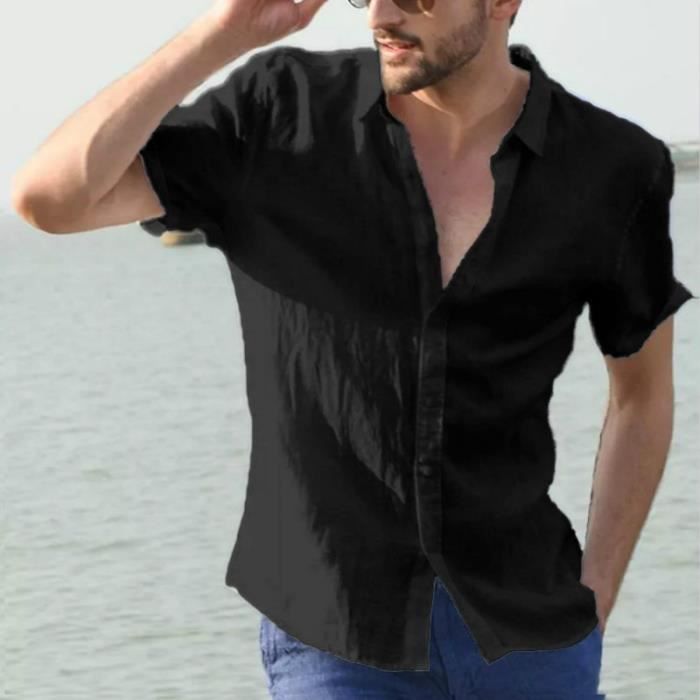 Chemise Homme Bob Bennett - Rouge Foncé à Boutons Noirs - Taille L - Style Western