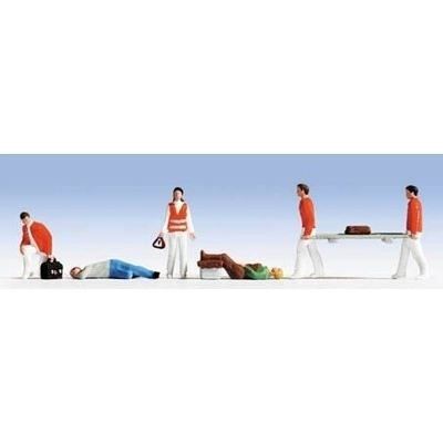 Figurines Ambulanciers Noch 36094 - Lot De 6 Pour Modélisme Ferroviaire Figurines Ambulanciers Noch 36094 - Lot De 6 Pour Modélisme Ferroviaire