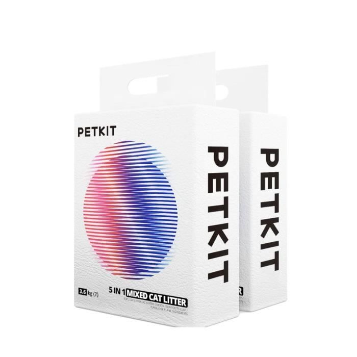 Litière pour chats - PETKIT - 5 en 1 - Jetable dans les toilettes - Agglomérante - Blanc