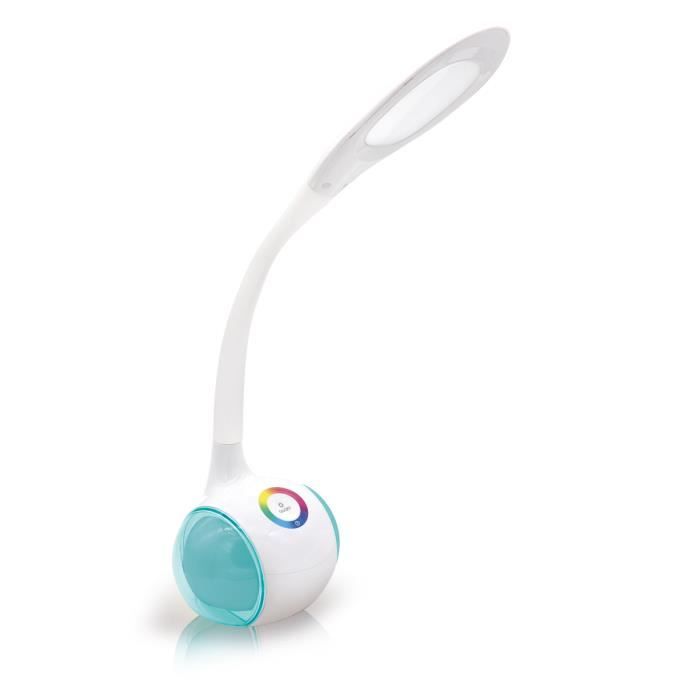 Lampe de bureau - PLATINET - PDL20BAT - LED 34 - Veilleuse RGB - Batterie 2400mAh