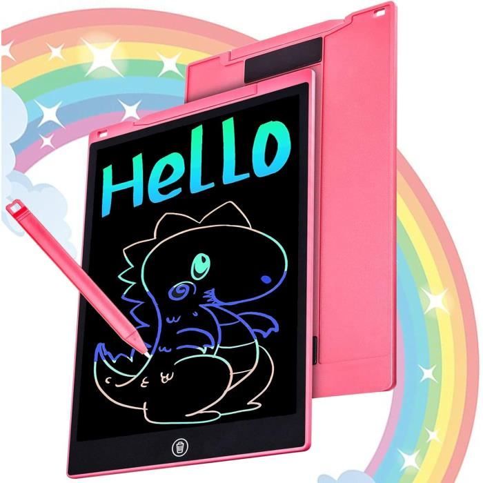 Tablette d'écriture LCD de 15 Pouces Coloré,Effaçable Et réutilisables,pour Filles de 3 4 5 6 7 8 Ans Tablette Dessin Enfant,Jouet Educatif de Filles et Garçons, Cadeaux d'anniversaire Noël