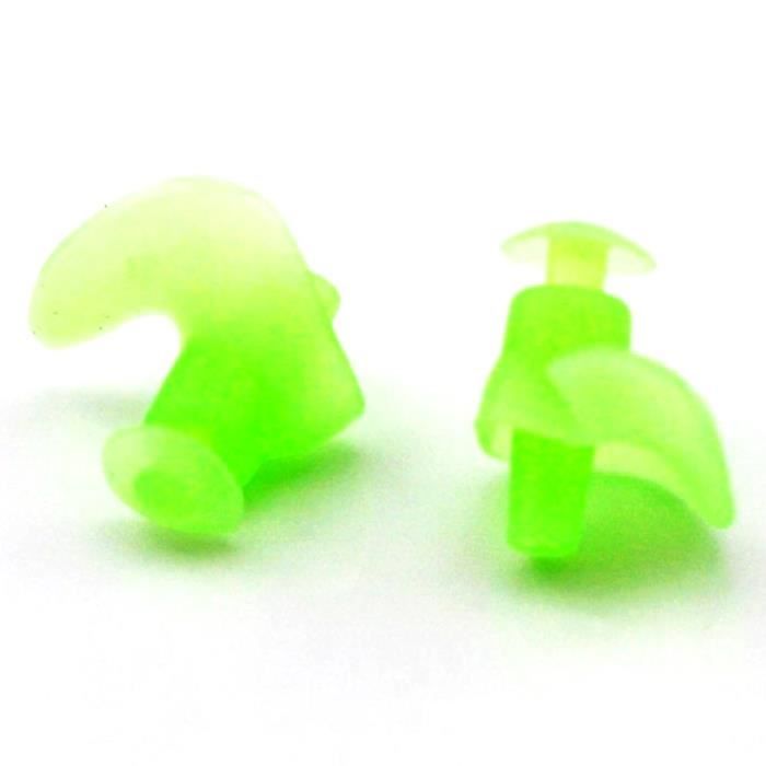 Shlk Bouchons D Oreilles De Piscine Reutilisables Etanches Bouchons D Oreilles Anti Bruit En Silicone Pour Adulte Et Enfant Green Prix Pas Cher Cdiscount