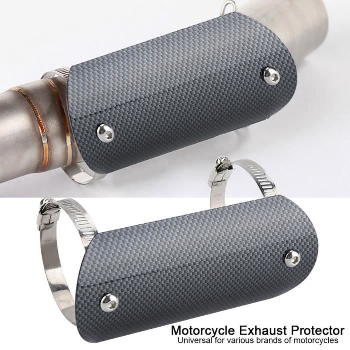 Sonew Protection d'échappement de moto Moto d'échappement tuyau intermédiaire bouclier thermique lien Tube protecteur couverture