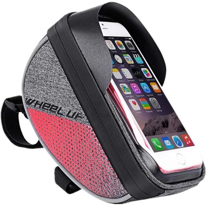 Sacoche De Selle VTT Cadre Avant étanche Téléphone Portable Bleu