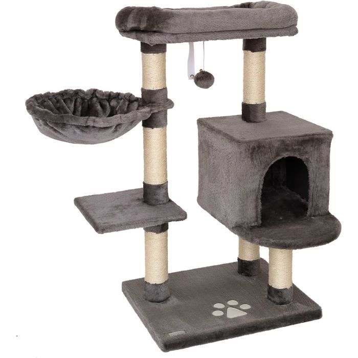 Meilleurs prix pour lionto Arbre à Chat Arbre à Grimper griffoir pour Chat Hauteur 93 cm, Gris Foncé75