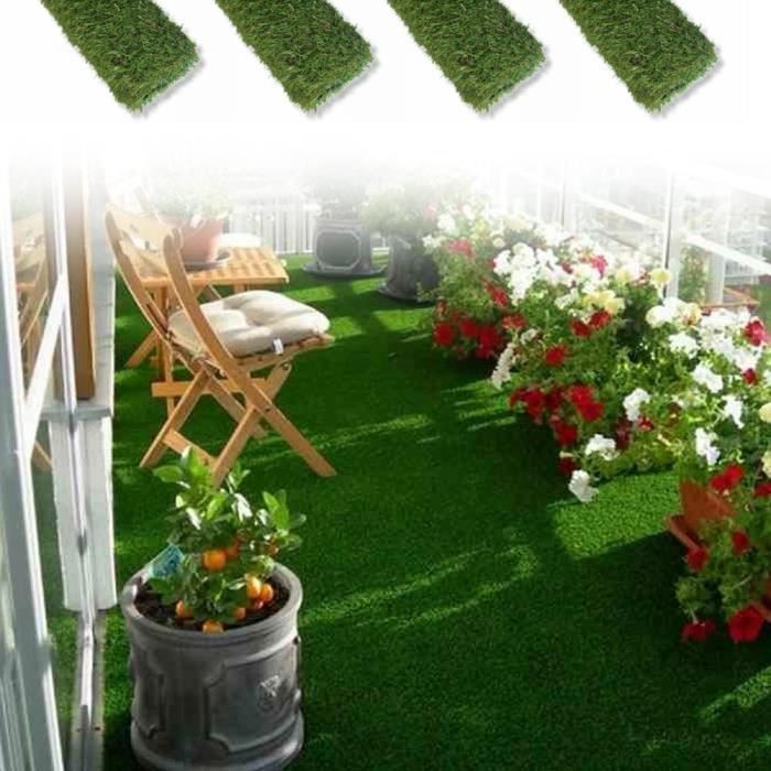 Lot De 2 Gazon Artificiel 15x15 Cm – Décoration Miniature, PVC Durable, Pour Dioramas Et Maquettes