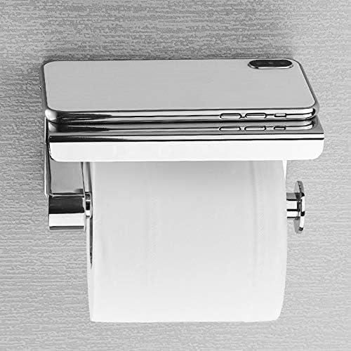 Katezon Porte-Papier Toilette Mural Acier Inoxydable 304 Noir Mat - Support Robuste Salle De Bain Cuisine