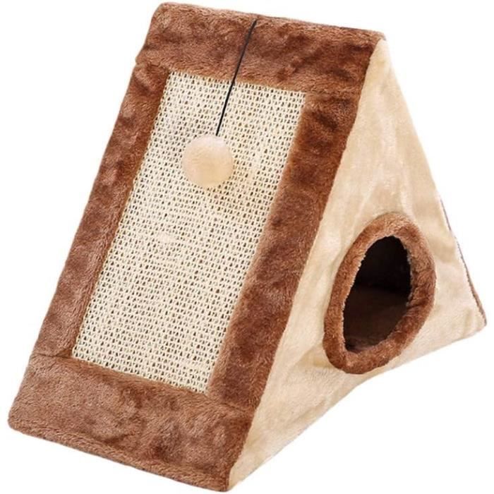 Griffoir Twistou Furalia Pour Chat - Jouet Interactif Pliable, Avec Balle Et Cloche, En Carton Robuste