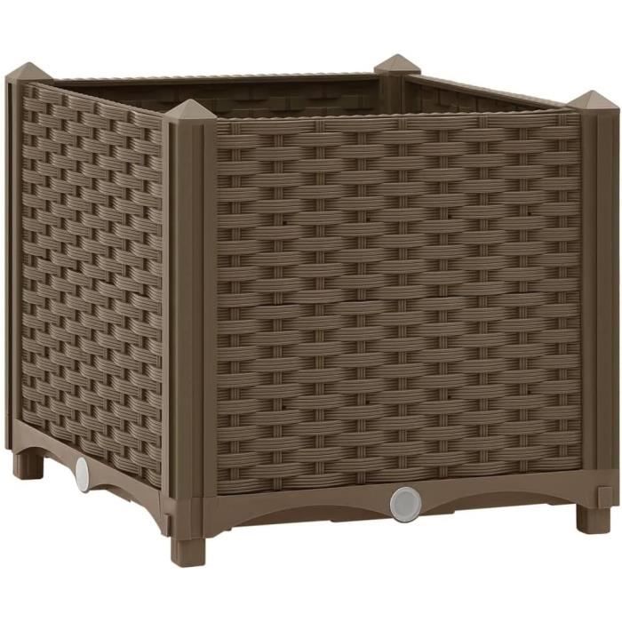 Jardinière Surélevée VidaXL En Bois De Pin Imprégné – 60x60x60 Cm, Potager Extérieur Idéal Jardin, Balcon, Terrasse