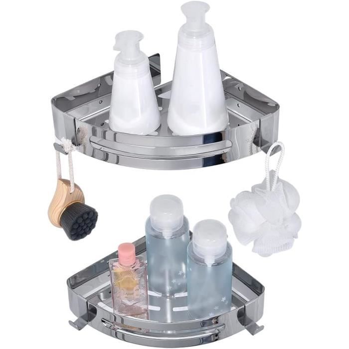 Rack De Noir Stockage En Acier Inoxydable Sans Perçage à 2 Niveaux Etagere Angle Pour Salle De Bain Support Mural Sans Percage 91573354 Rack De Noir Stockage En Acier Inoxydable Sans Perçage à 2 Niveaux Etagere Angle Pour Salle De Bain Support Mural Sans Percage 91573354