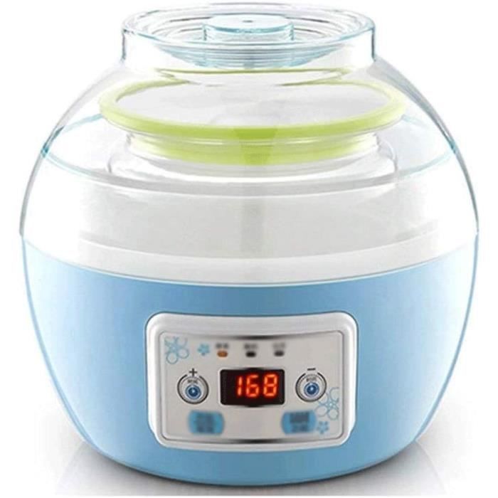Yaourtière Automatique 1600ml Avec Minuterie 36h Et écran LED - Contrôle Température, Facile à Nettoyer, Pour Yaourts Et Desserts Maison