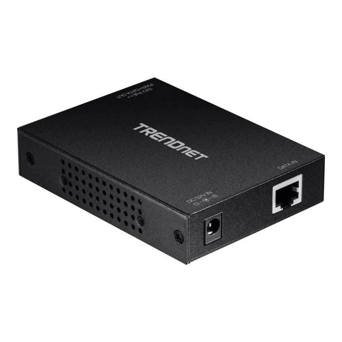 TRENDNET Injecteur POE TPE-117GI - 52 V DC, 1,38 A Sortie - 1 Gigabit Ethernet Input Port(s) - 1 Gigabit Ethernet Output Port(s)