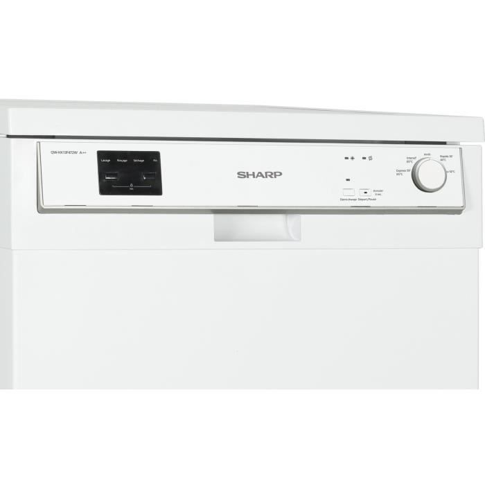 Sharp Lave Vaisselle Qw Hx13f472w Pose Libre Blanc Achat