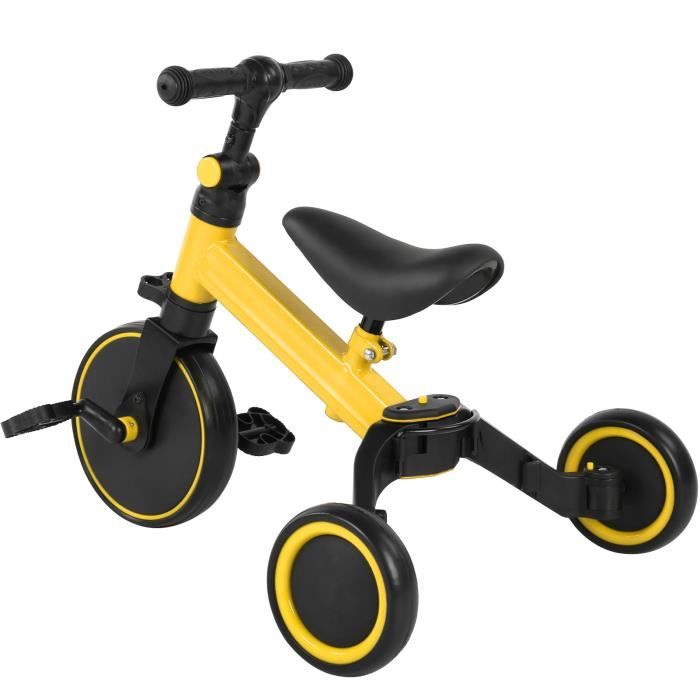 Trottinette tricycle - 2 ans et plus - Jaune - Vélos, tricycles et voitures  à pousser - Creavea