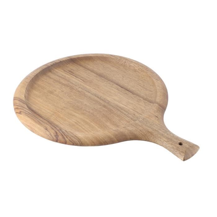 Planches à Pizza En Bois - Lot De 2 - Avec Poignée - 32 Cm - Pour Service Pizza, Pain, Fromage Et Apéro
