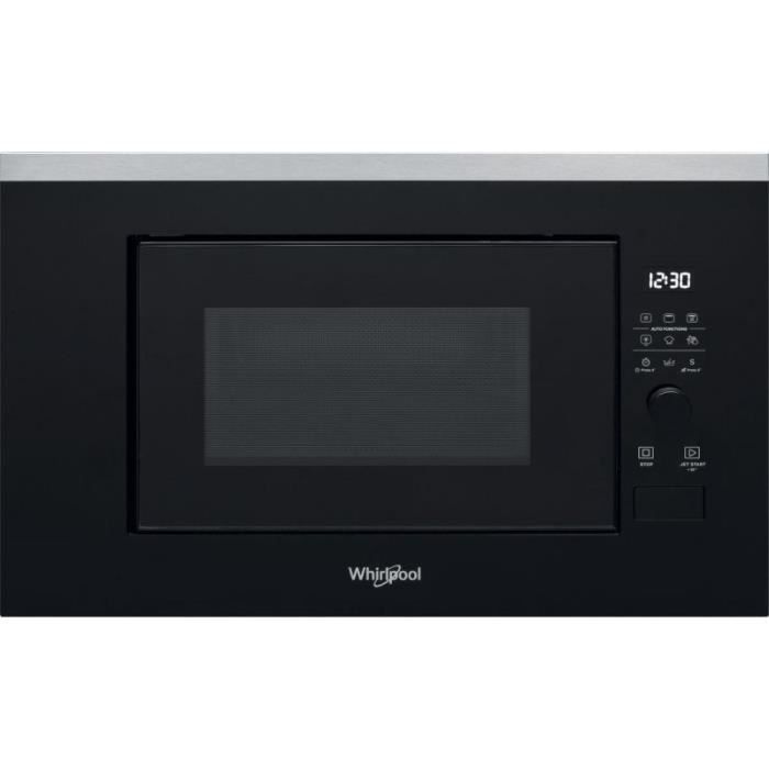 Whirlpool micro-onde Intégré (placement) Micro-ondes grill 20 L 800 W Noir, Acier inoxydable - WMF201G