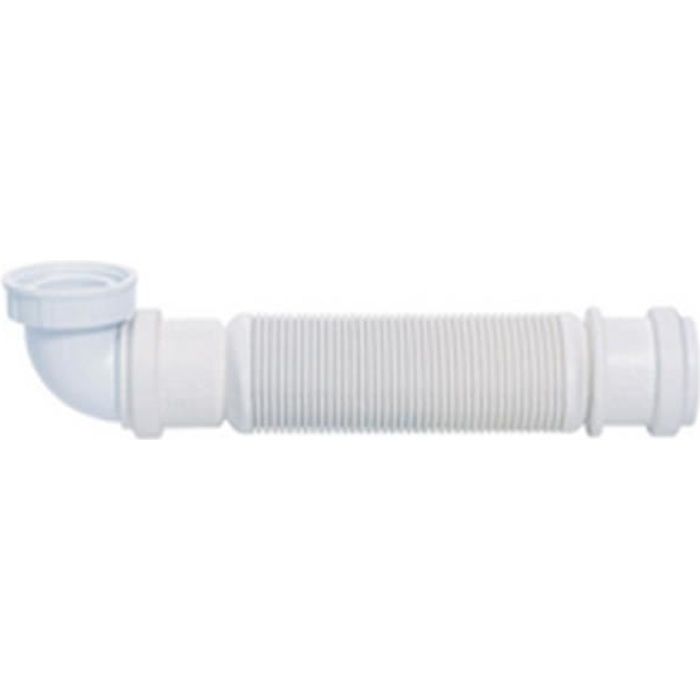 Siphon de lavabo extra-plat SENZO sans garde d'eau - WIRQUIN - D32 - Débit 38,4 L/mn - Blanc - Plastique