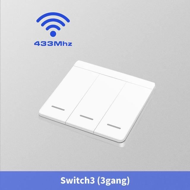 Interrupteur sans fil RF 433MHz 220V 110V 10A contrôle de relais avec deux téléc