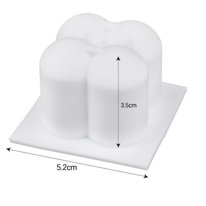 Moule Bougie Cylindrique Silicone Résine – Moule Colonne Bougie Savon Cire DIY 6×19 Cm