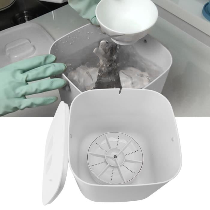 Mini Lave-vaisselle USB Portable - Nettoyage Vaisselle/fruits - Ventouse Ou Seau - Idéal Cuisine/bureau