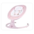 Balancelle Transat bébé électrique Multifonctionnel Vibrant et Musical Rose Pour 0-12 mois bébé, Coussin amovible et confortable -1